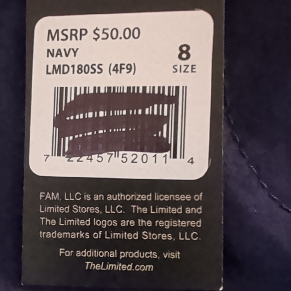 Navy Blue Size 8 Garment - Picture 3 of 4